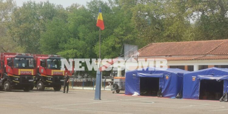 Grecia: Newsbomb.gr la sediul pompierilor români din Evia (PHOTO)